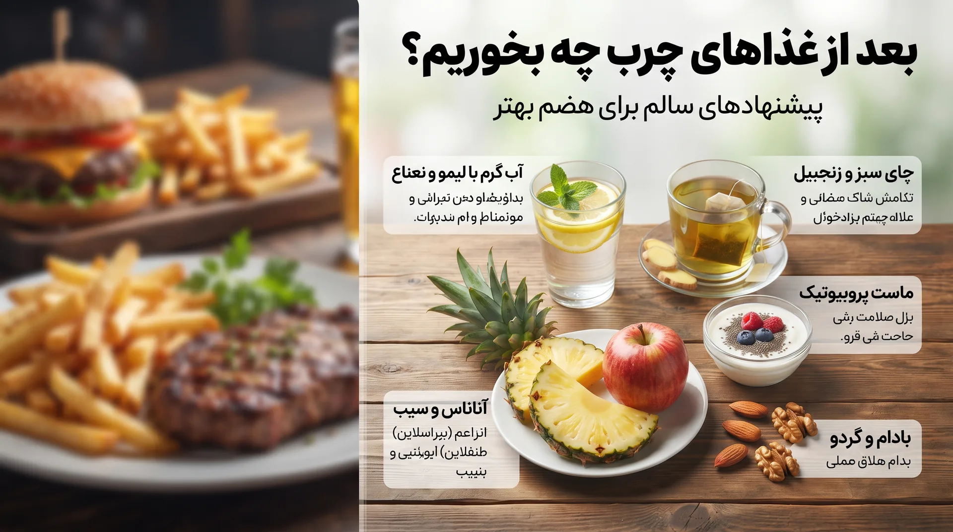 بعد از غذاهای چرب چه بخوریم؟ 