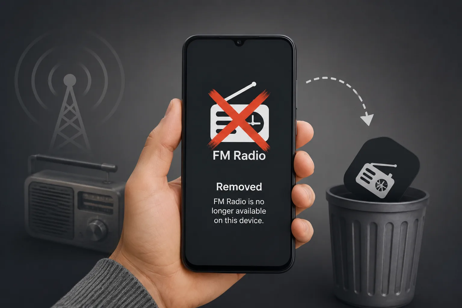 حذف رادیو FM از گوشی
