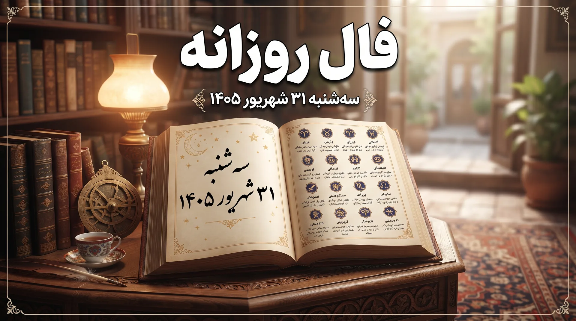 فال روزانه سه‌شنبه ۳۱ شهریور ۱۴۰۵