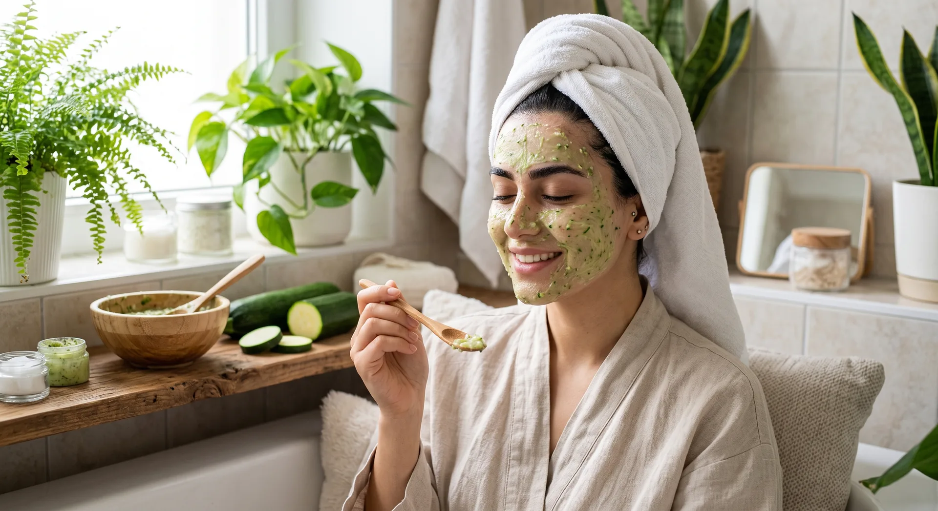 ماسک آبرسان کدو سبز
