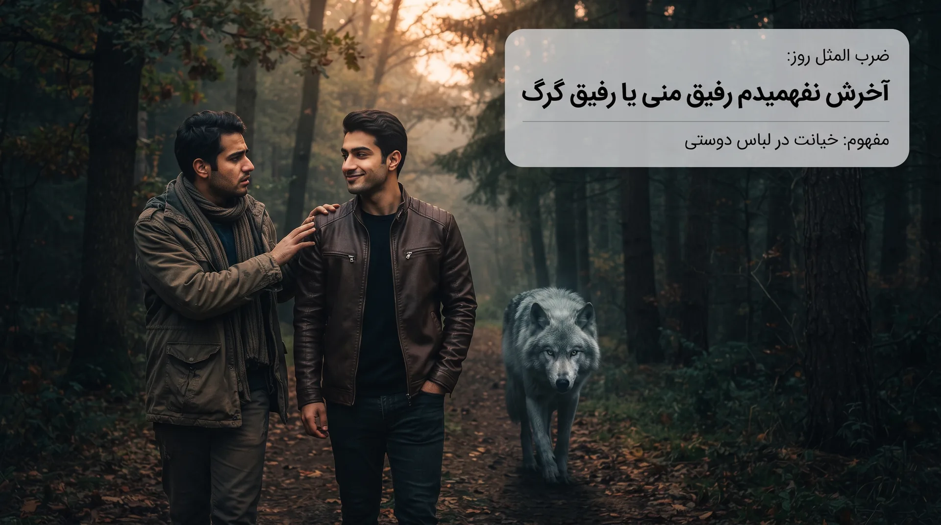 معنی ضرب المثل «آخرش نفهمیدم رفیق منی یا رفیق گرگ»