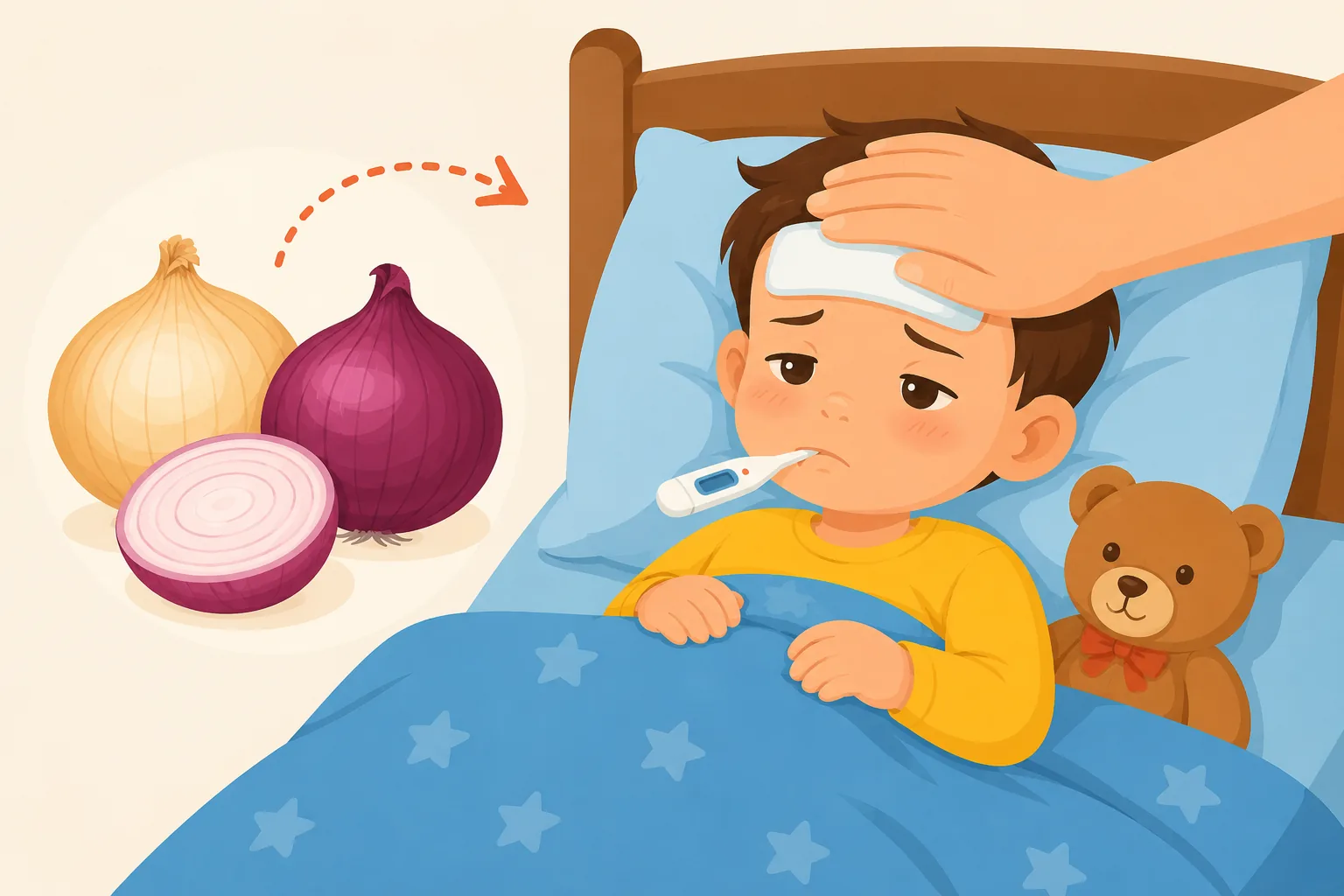پیاز تب کودک