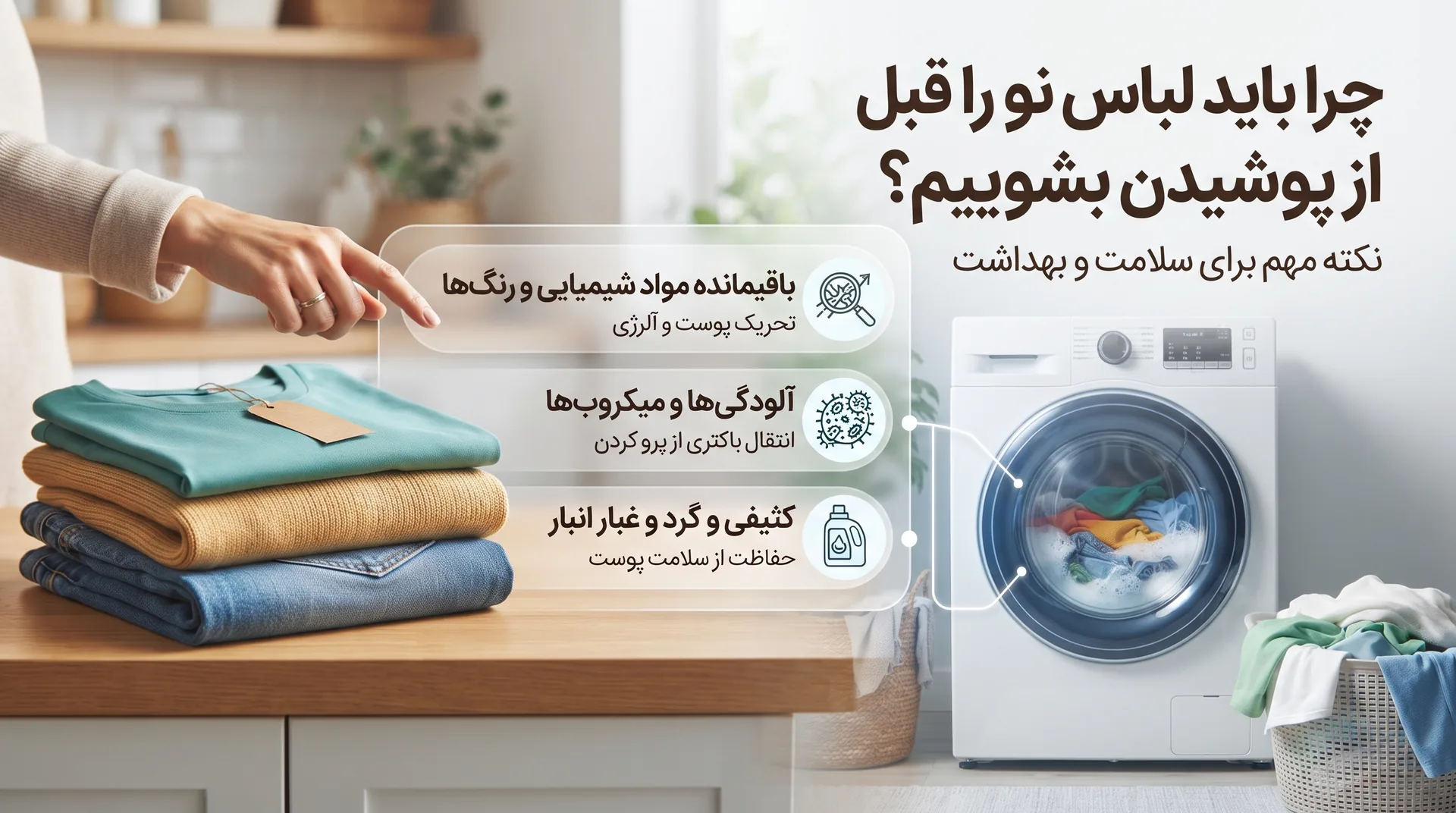 چرا باید لباس نو را قبل از پوشیدن بشوییم؟ 