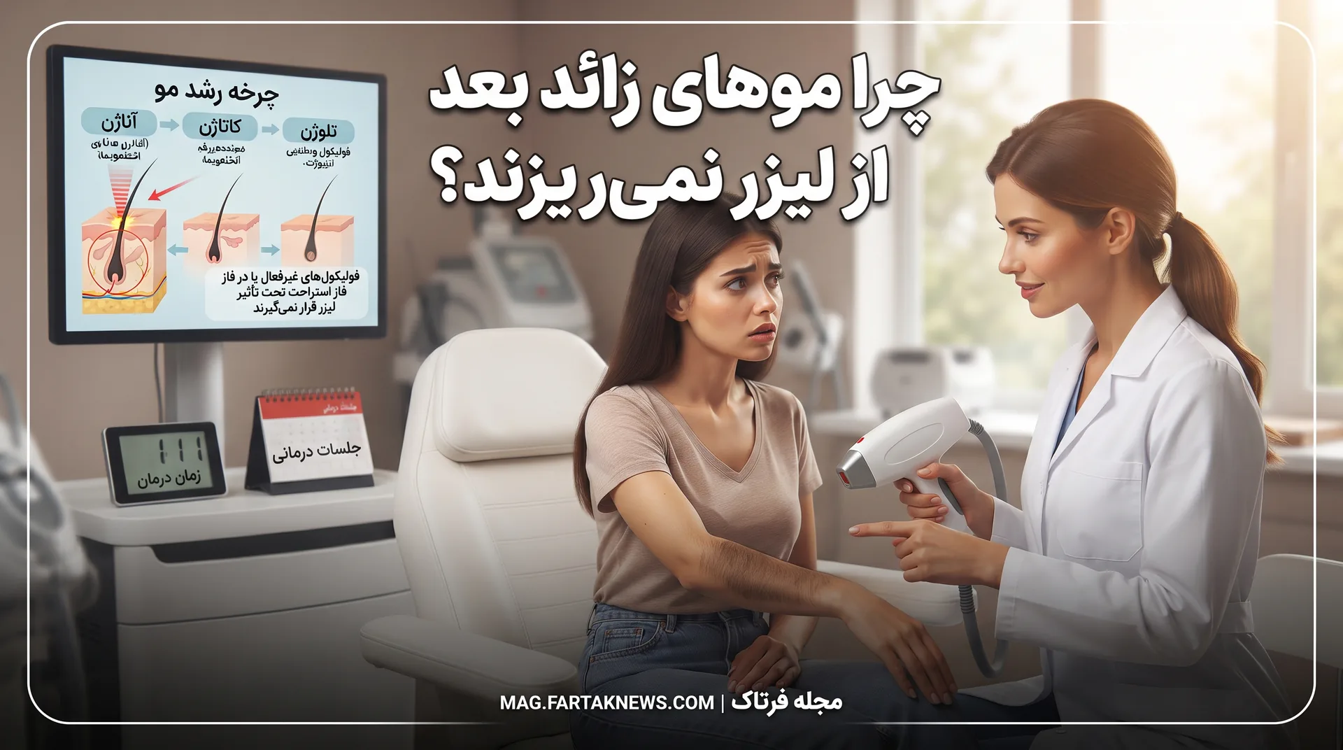 چرا موهای زائد بعد از لیزر نمی‌ریزند؟ 