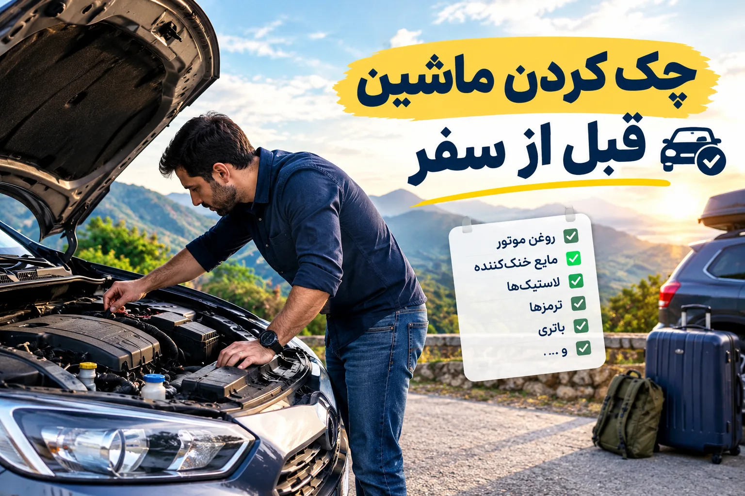 چک کردن ماشین قبل از سفر
