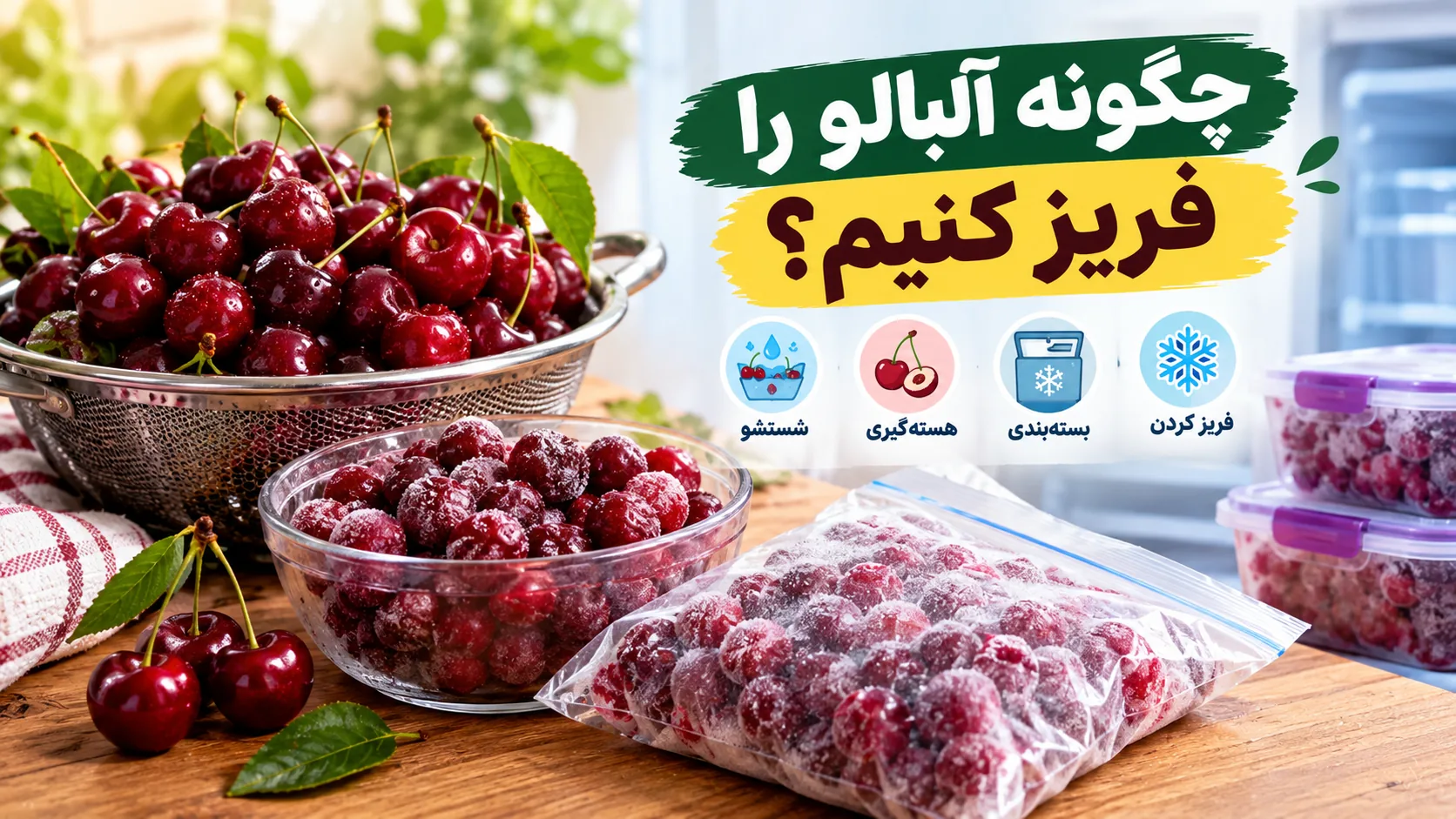چگونه آلبالو را فریز کنیم؟