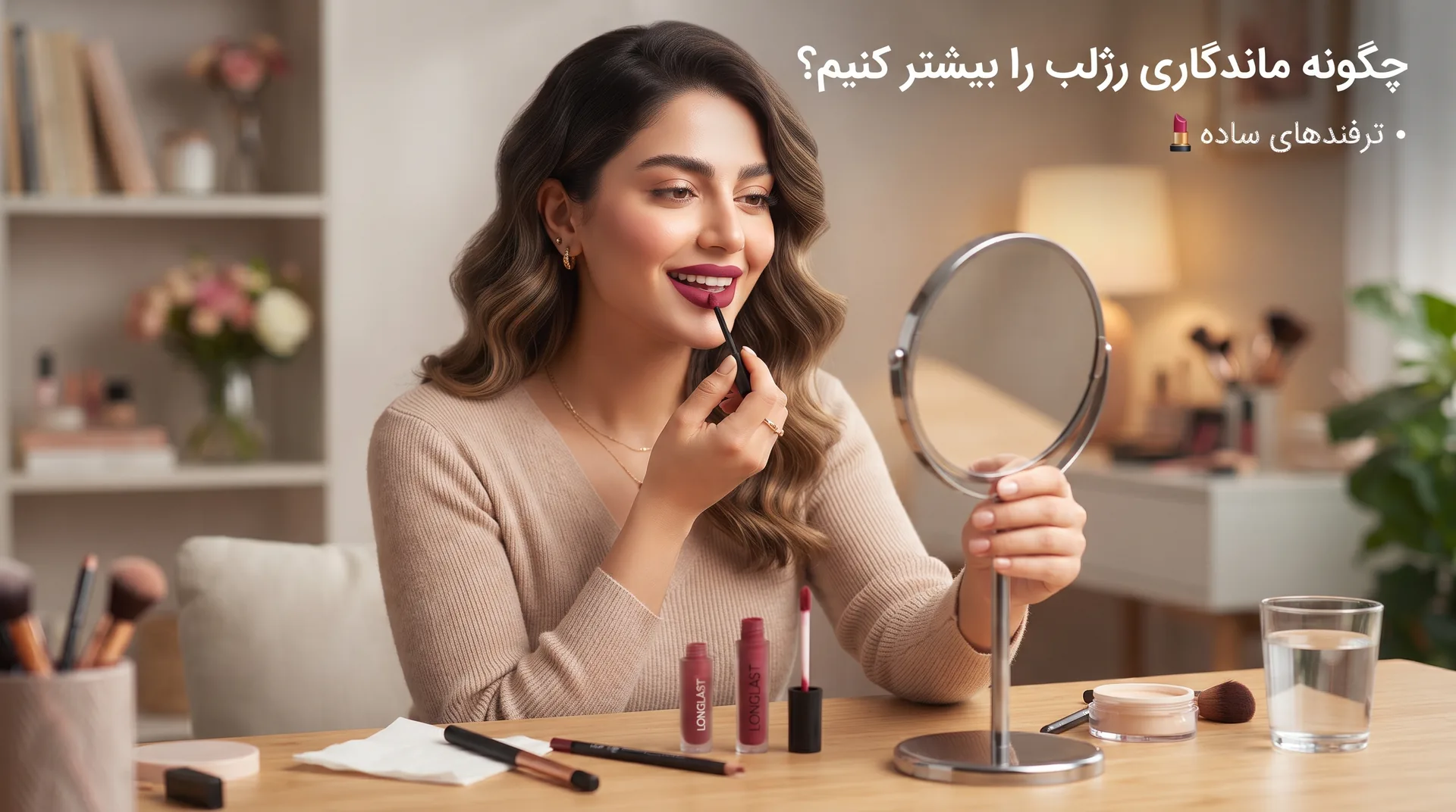 چگونه ماندگاری رژلب را بیشتر کنیم؟