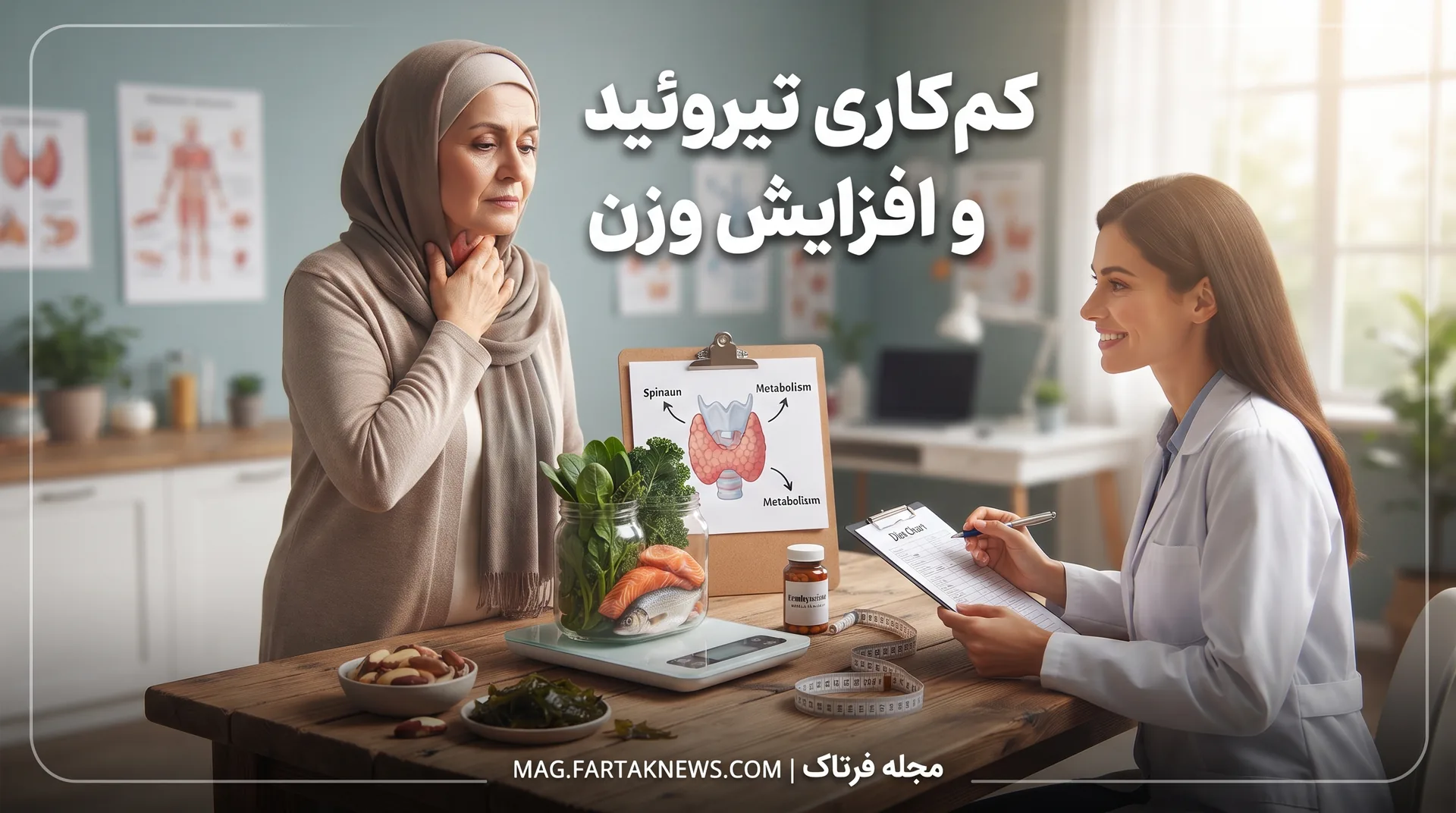 کم‌کاری تیروئید و افزایش وزن